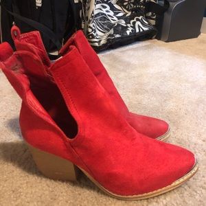 Fiya Red Booties